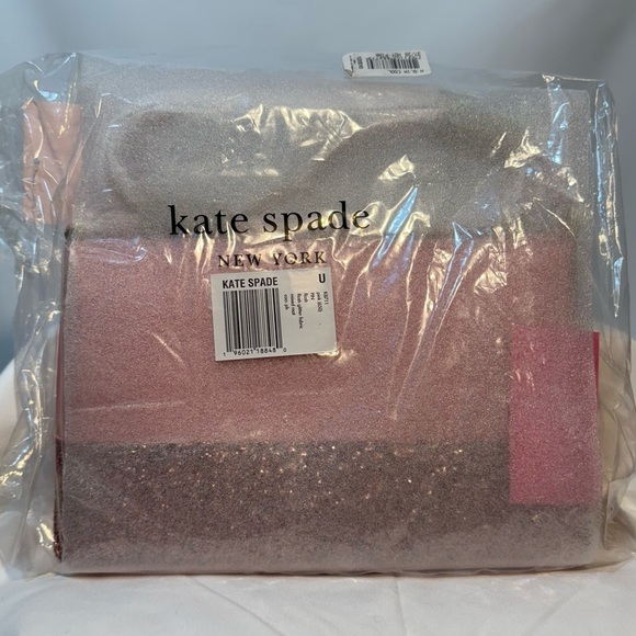 NWT Kate Spade New York Flash Glitter Fabric Mixed Material Bag Barbiecore Pink - Picture 2 of 10